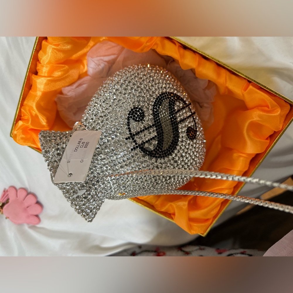 Rhinestone Dollar Sign Purse - Picture 2 of 2
